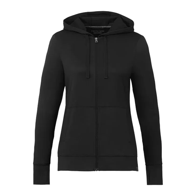 Branded Eco Knit Full Zip Women's Hoody — view 18