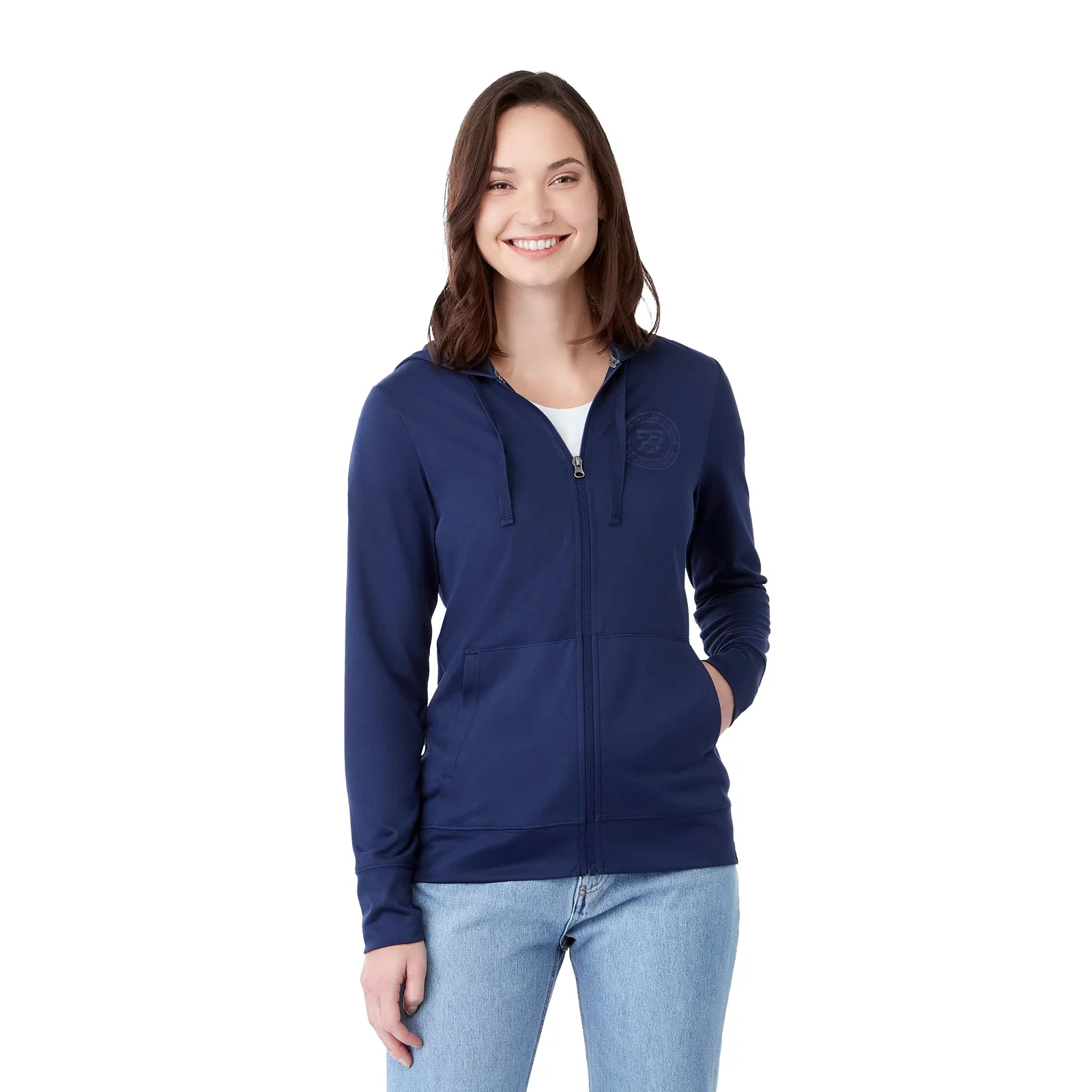 Branded Eco Knit Full Zip Women's Hoody — view 22