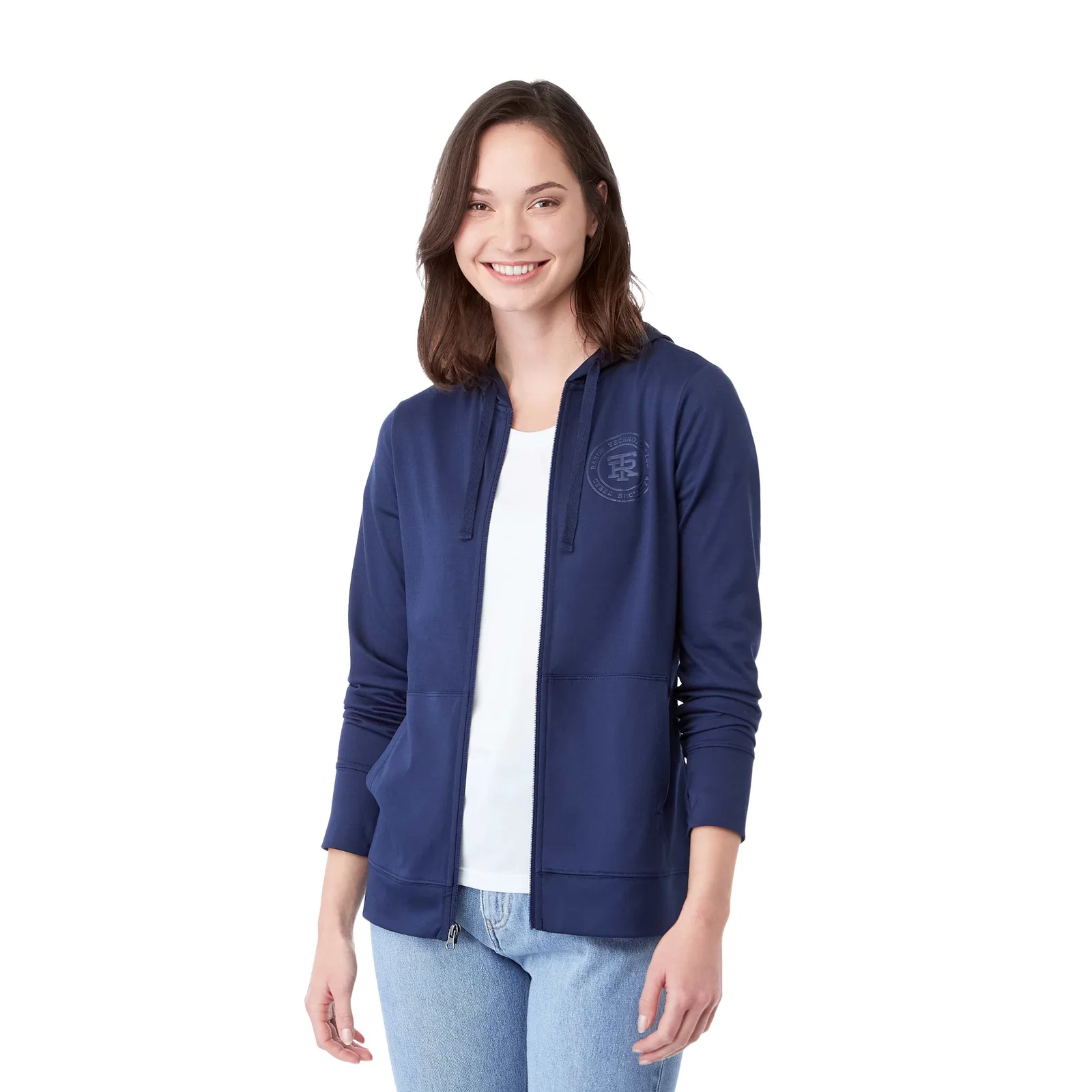 Branded Eco Knit Full Zip Women's Hoody — view 29