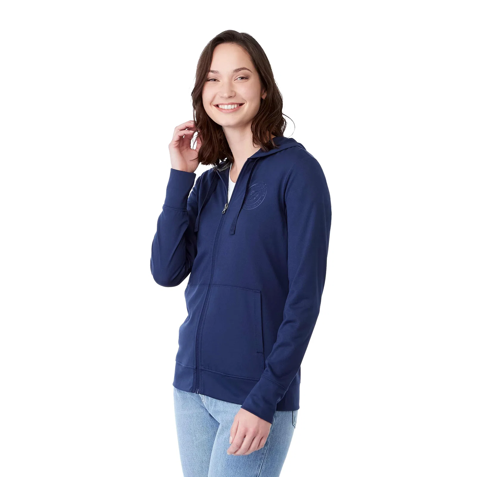 Branded Eco Knit Full Zip Women's Hoody — view 31