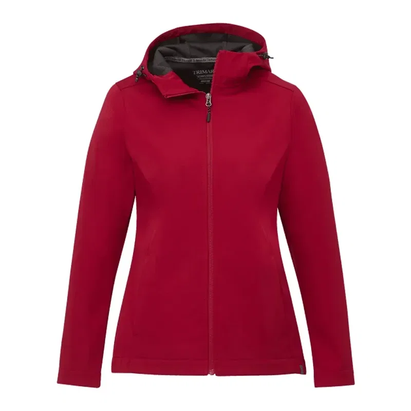 Branded Women's LEFROY Eco Softshell Jacket with Hood — view 10