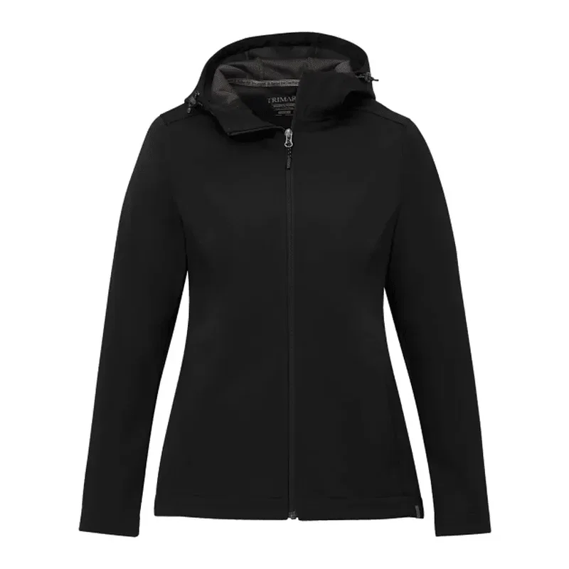 Branded Women's LEFROY Eco Softshell Jacket with Hood — view 19