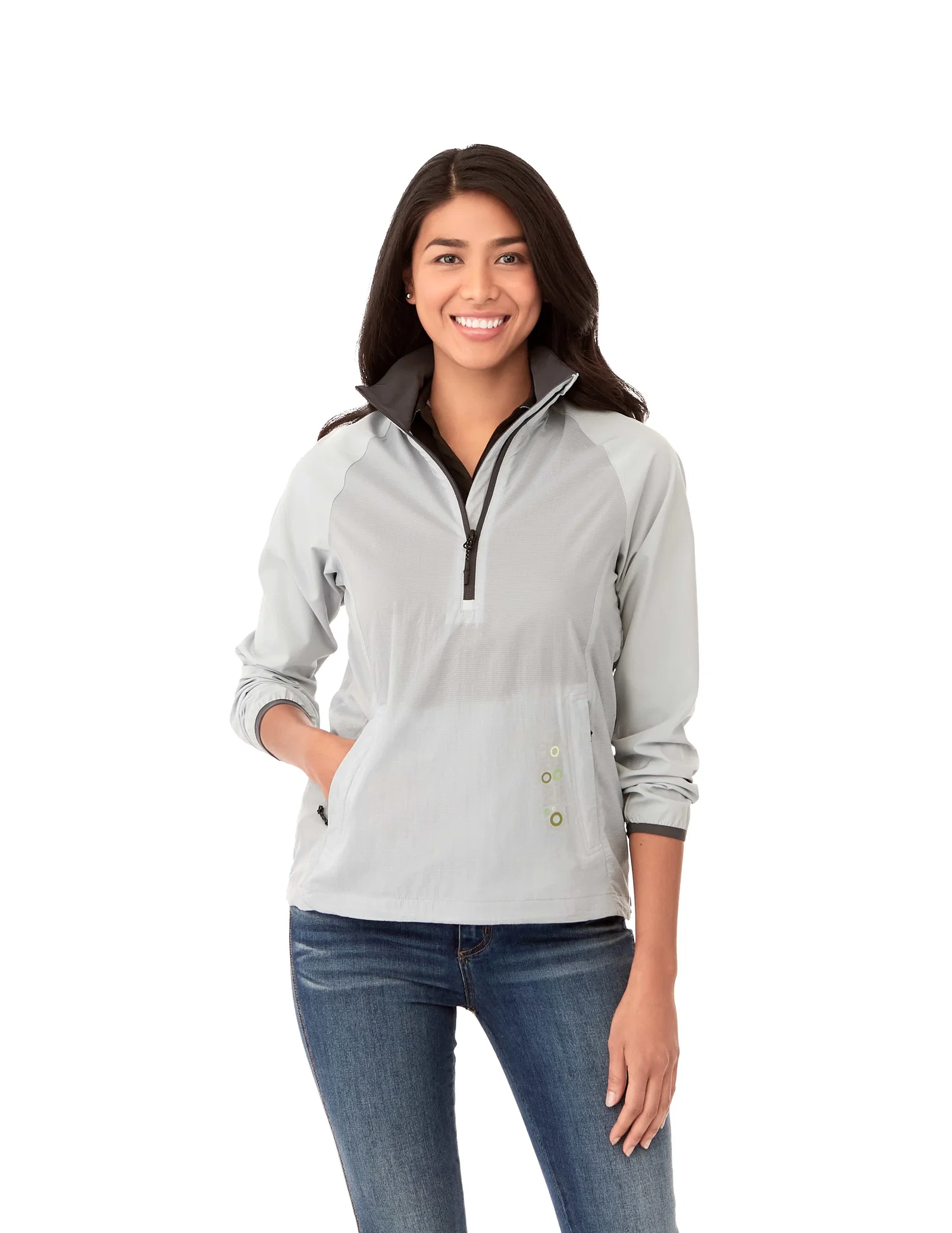 Custom Women's ODARAY Half Zip Jacket — view 10