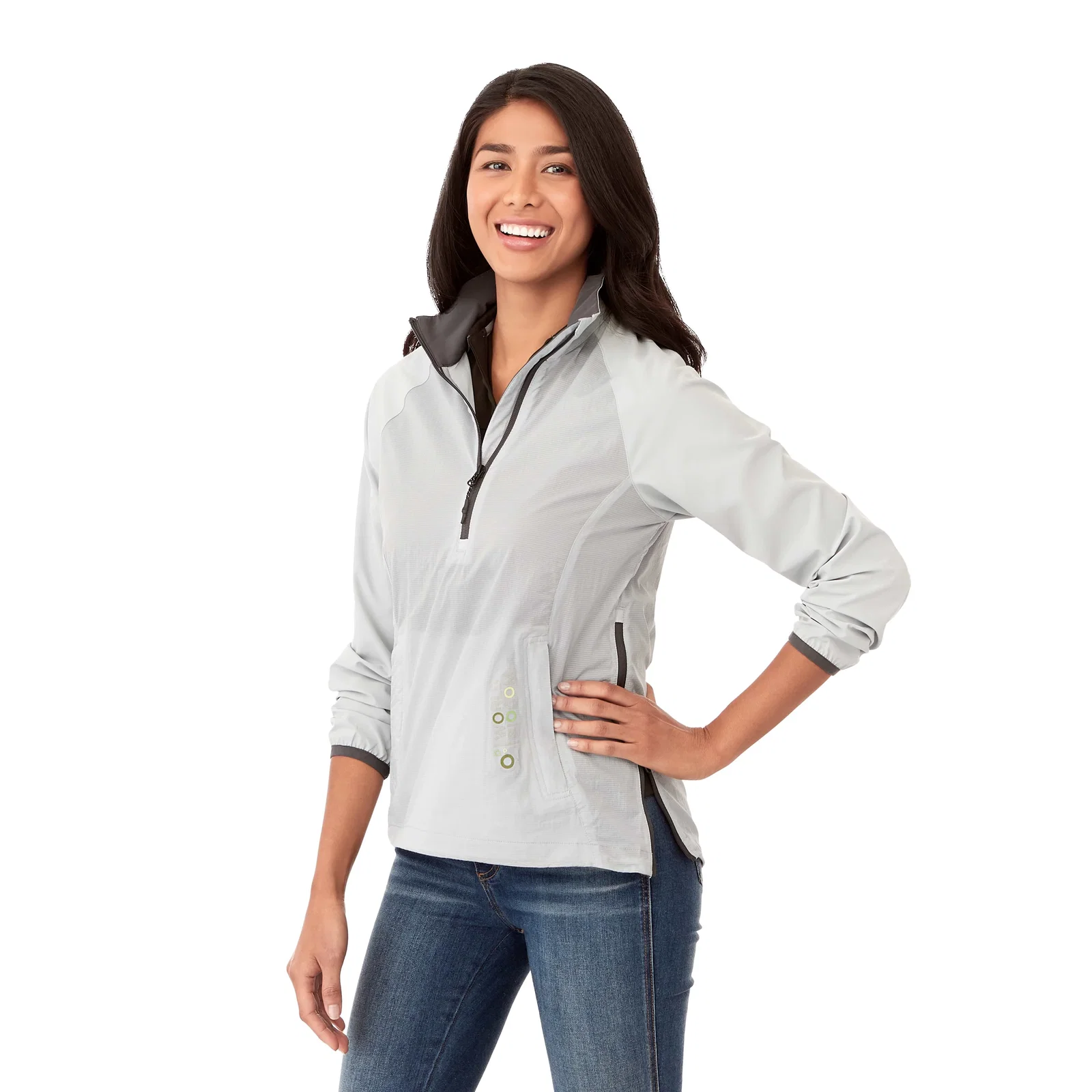 Custom Women's ODARAY Half Zip Jacket — view 8
