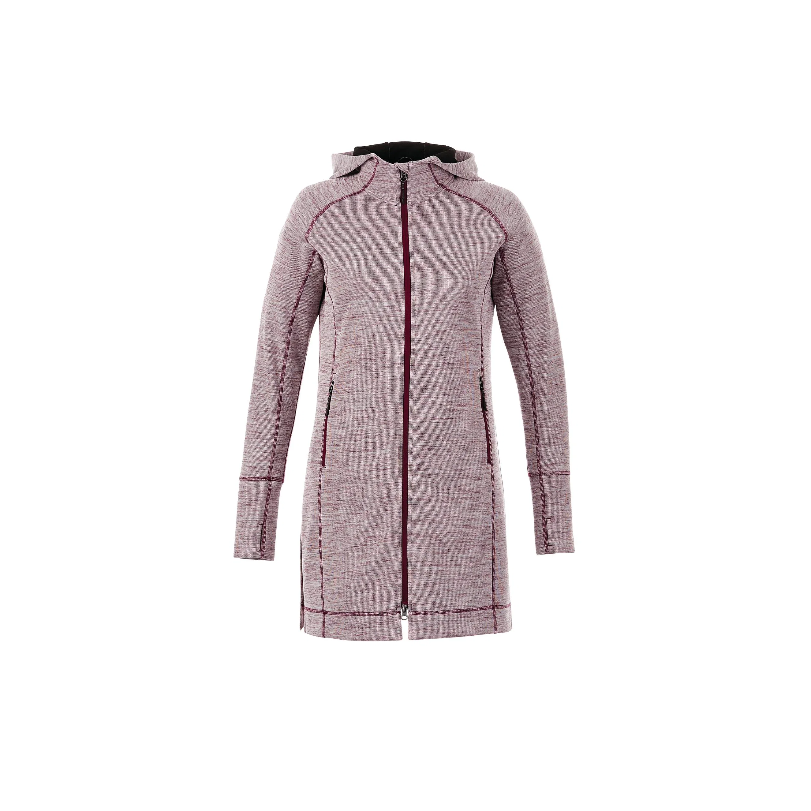 Personalized Women's Performance Full Zip Knit Hoodie Tunic - Odell — view 13