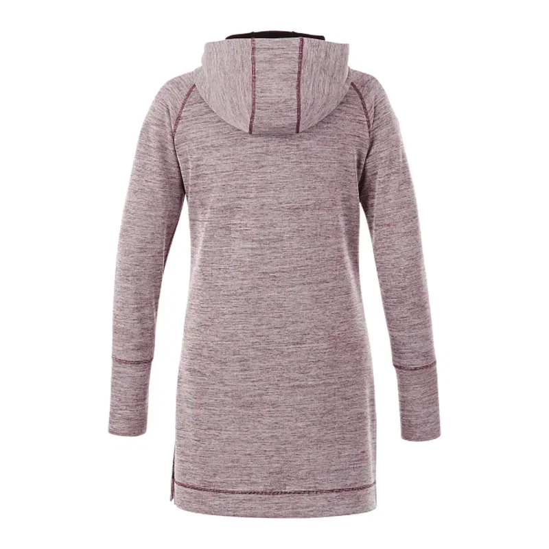 Personalized Women's Performance Full Zip Knit Hoodie Tunic - Odell — view 4