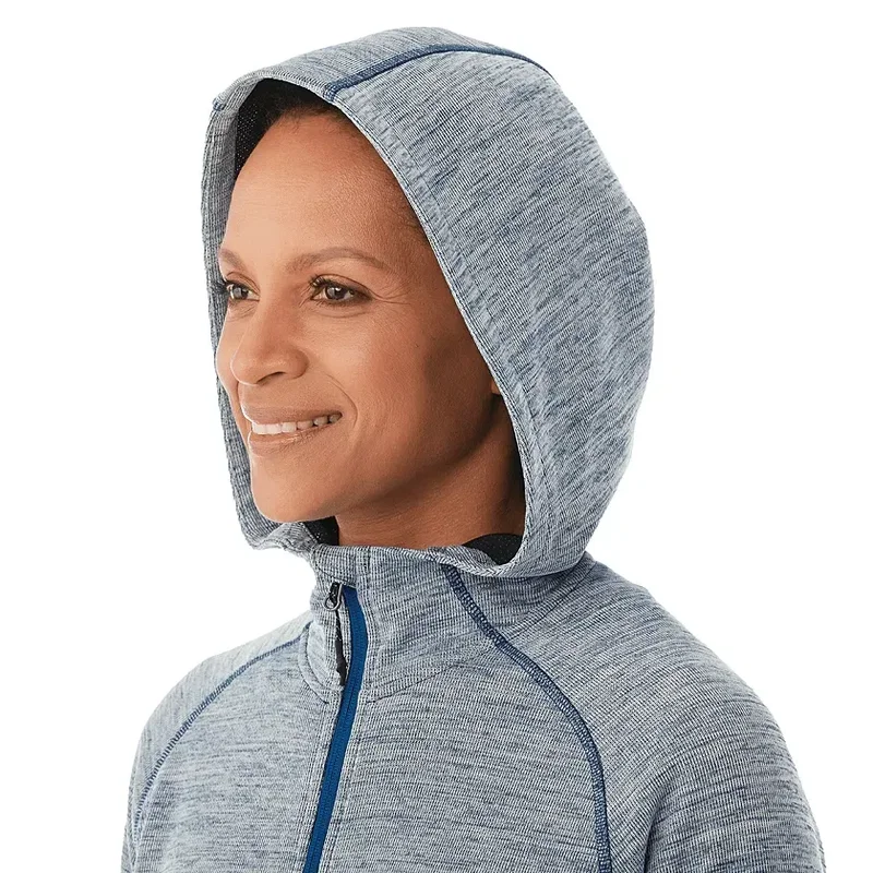 Personalized Women's Performance Full Zip Knit Hoodie Tunic - Odell — view 9