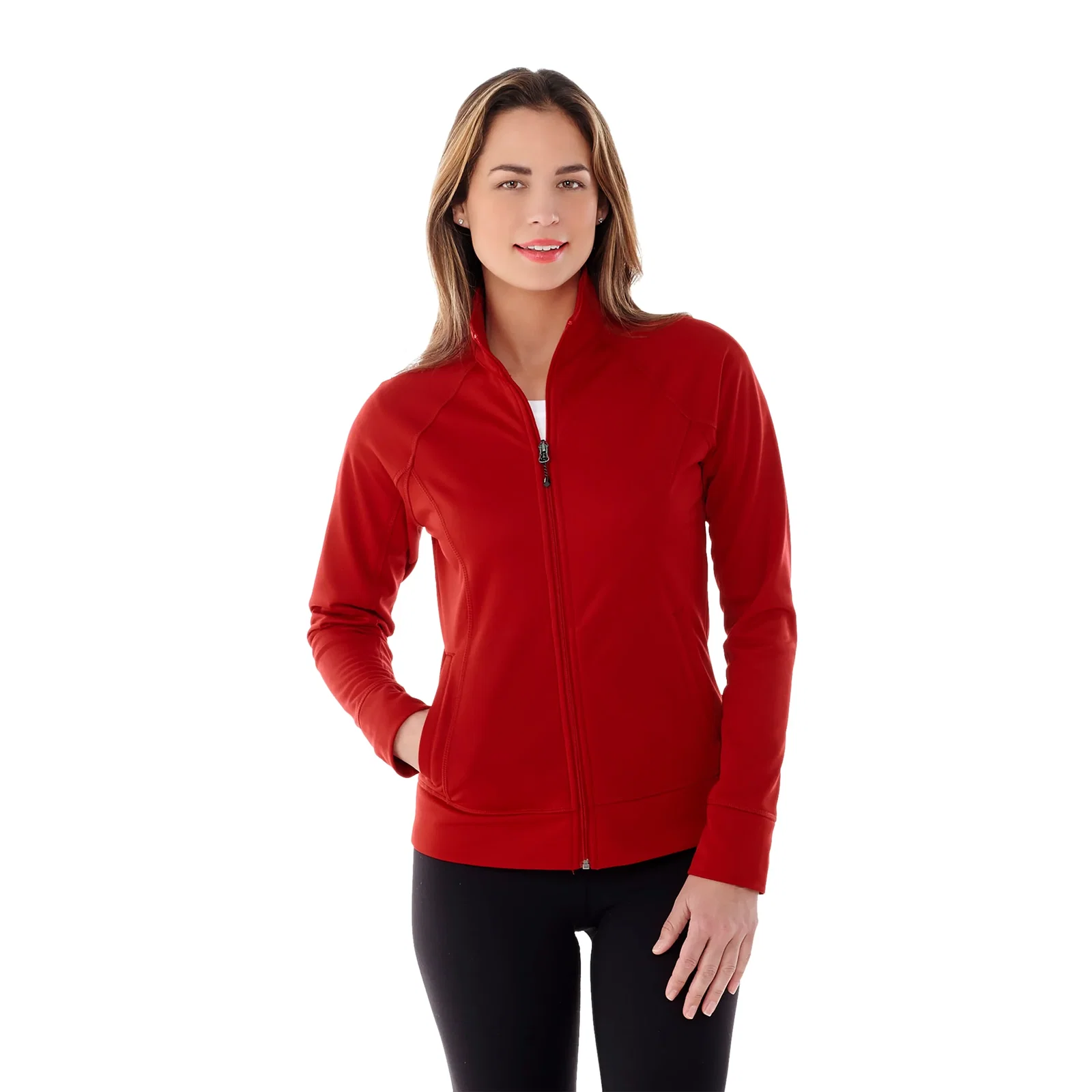 Custom Full Zip Okapi Performance Knit Jacket for Women — view 26
