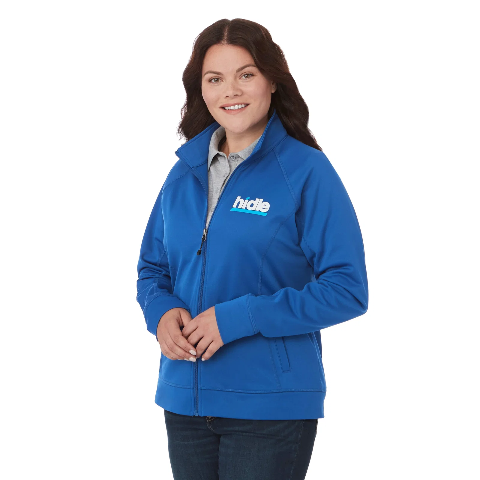 Custom Full Zip Okapi Performance Knit Jacket for Women — view 52