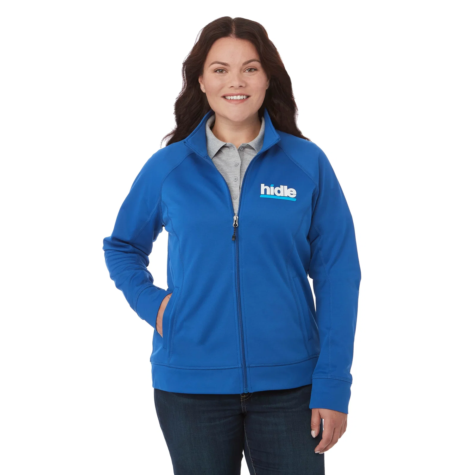 Custom Full Zip Okapi Performance Knit Jacket for Women — view 53