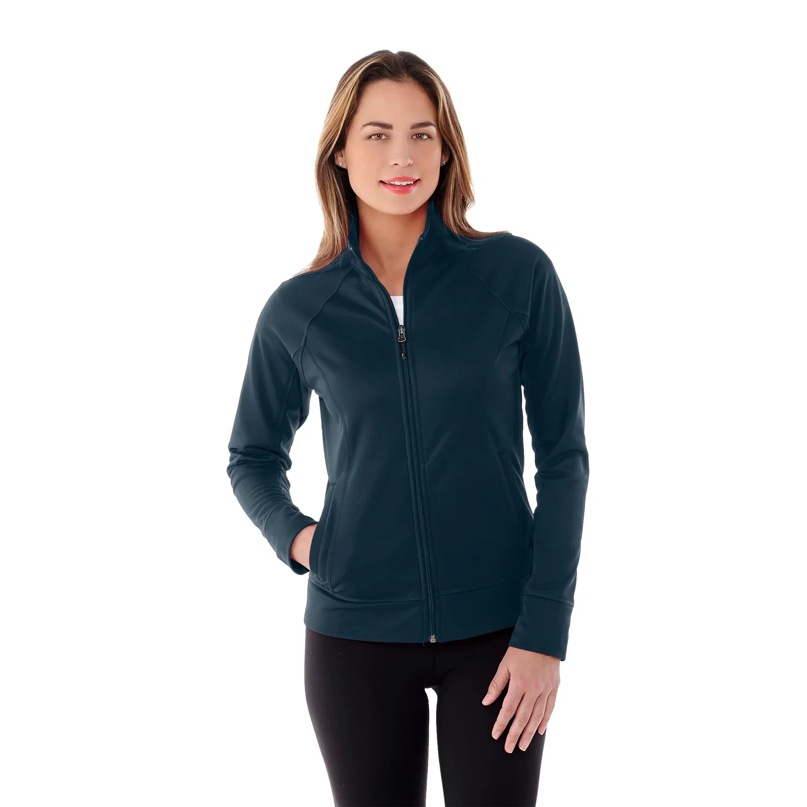 Custom Full Zip Okapi Performance Knit Jacket for Women — view 58