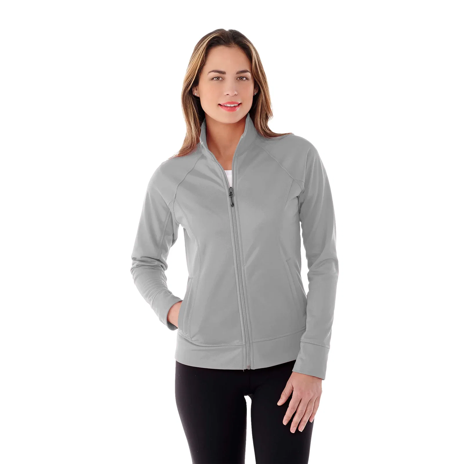Custom Full Zip Okapi Performance Knit Jacket for Women — view 63