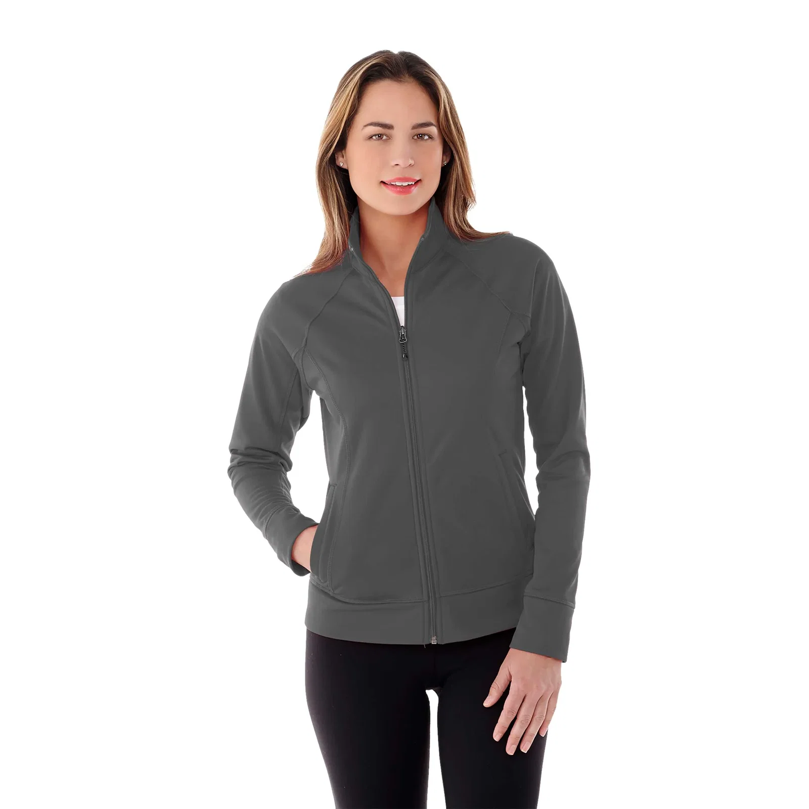 Custom Full Zip Okapi Performance Knit Jacket for Women — view 68