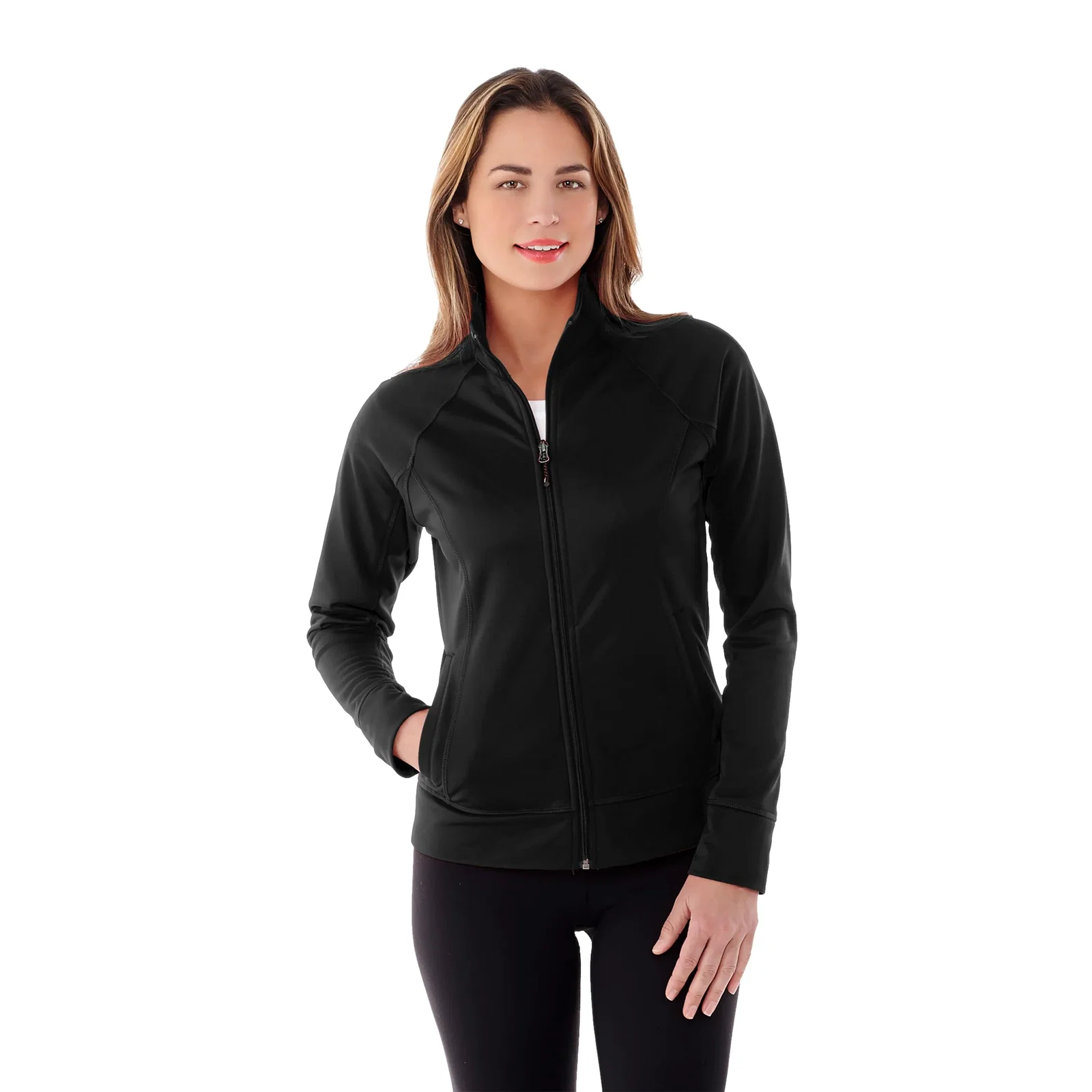 Custom Full Zip Okapi Performance Knit Jacket for Women — view 73