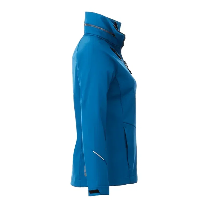Custom Women's Waterproof Softshell Jacket with Roll-Away Hood - Peyto — view 12