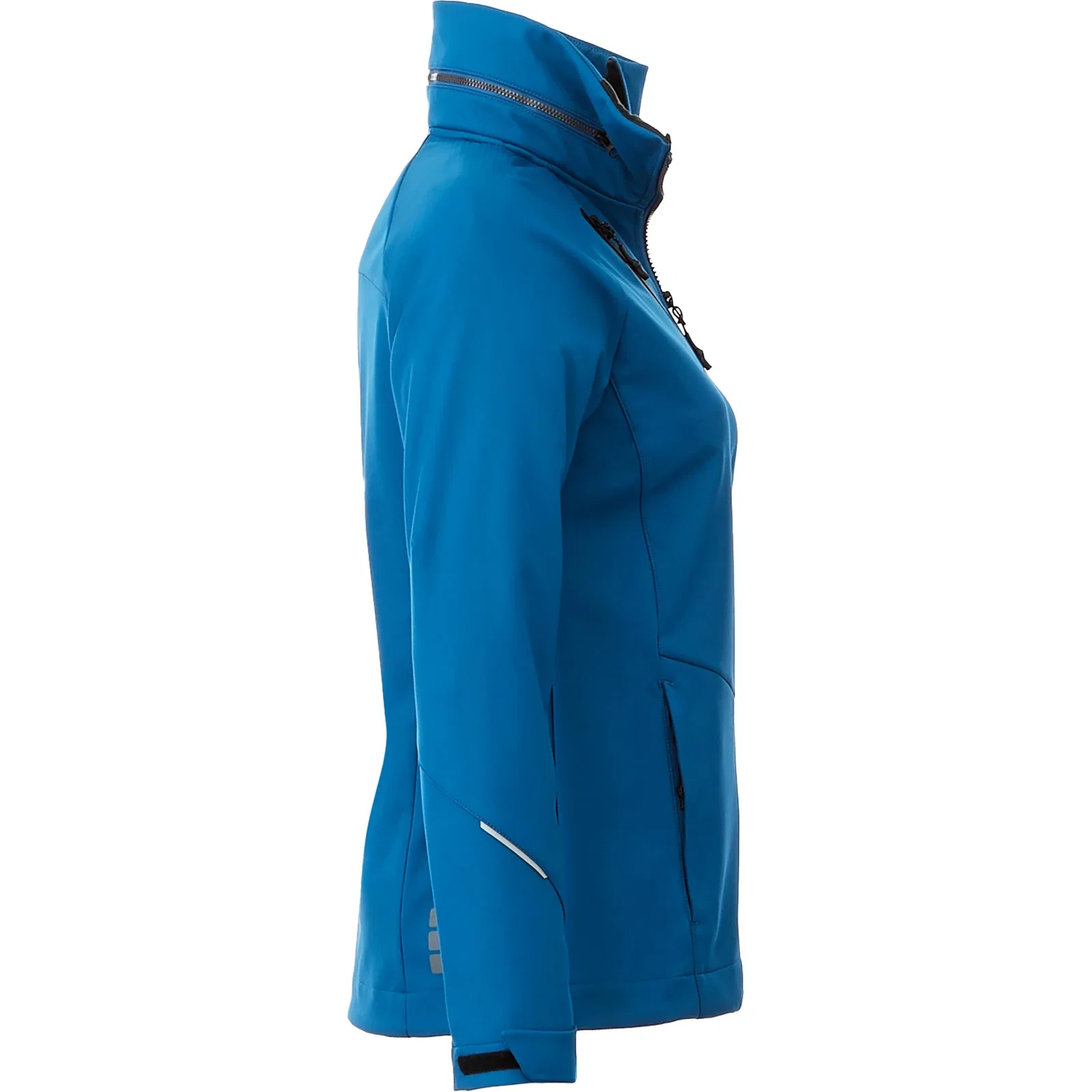 Custom Women's Waterproof Softshell Jacket with Roll-Away Hood - Peyto — view 23