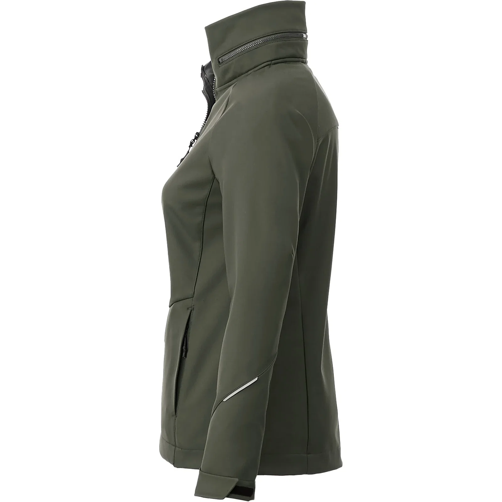 Custom Women's Waterproof Softshell Jacket with Roll-Away Hood - Peyto — view 26