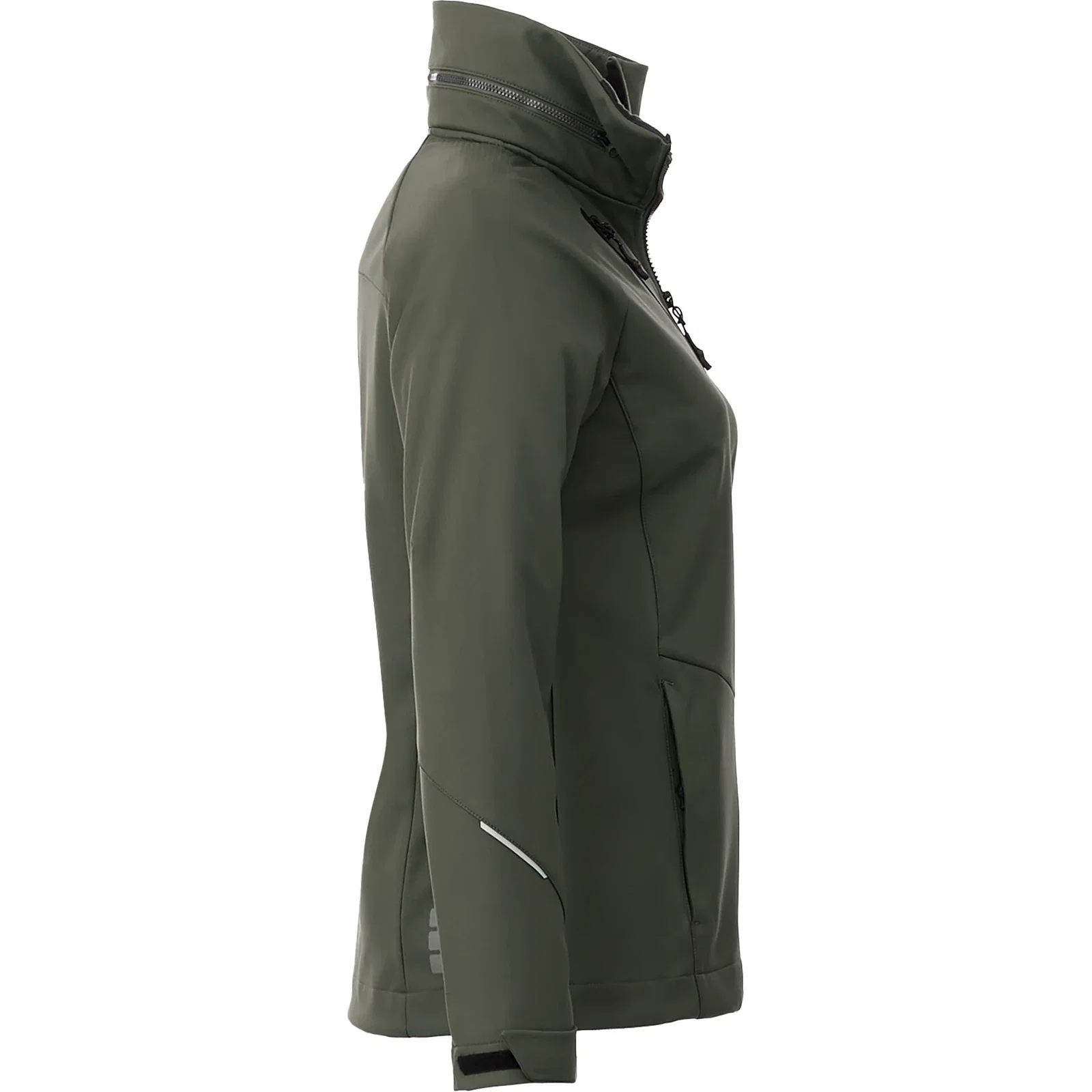 Custom Women's Waterproof Softshell Jacket with Roll-Away Hood - Peyto — view 27