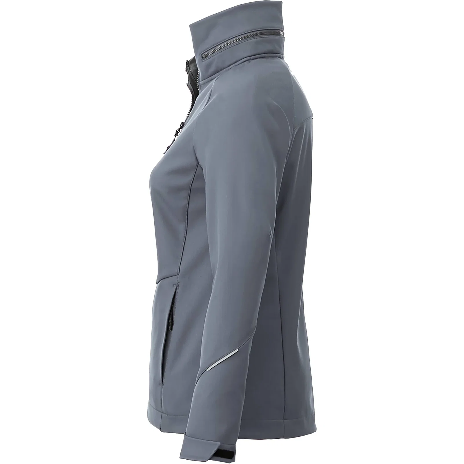 Custom Women's Waterproof Softshell Jacket with Roll-Away Hood - Peyto — view 33