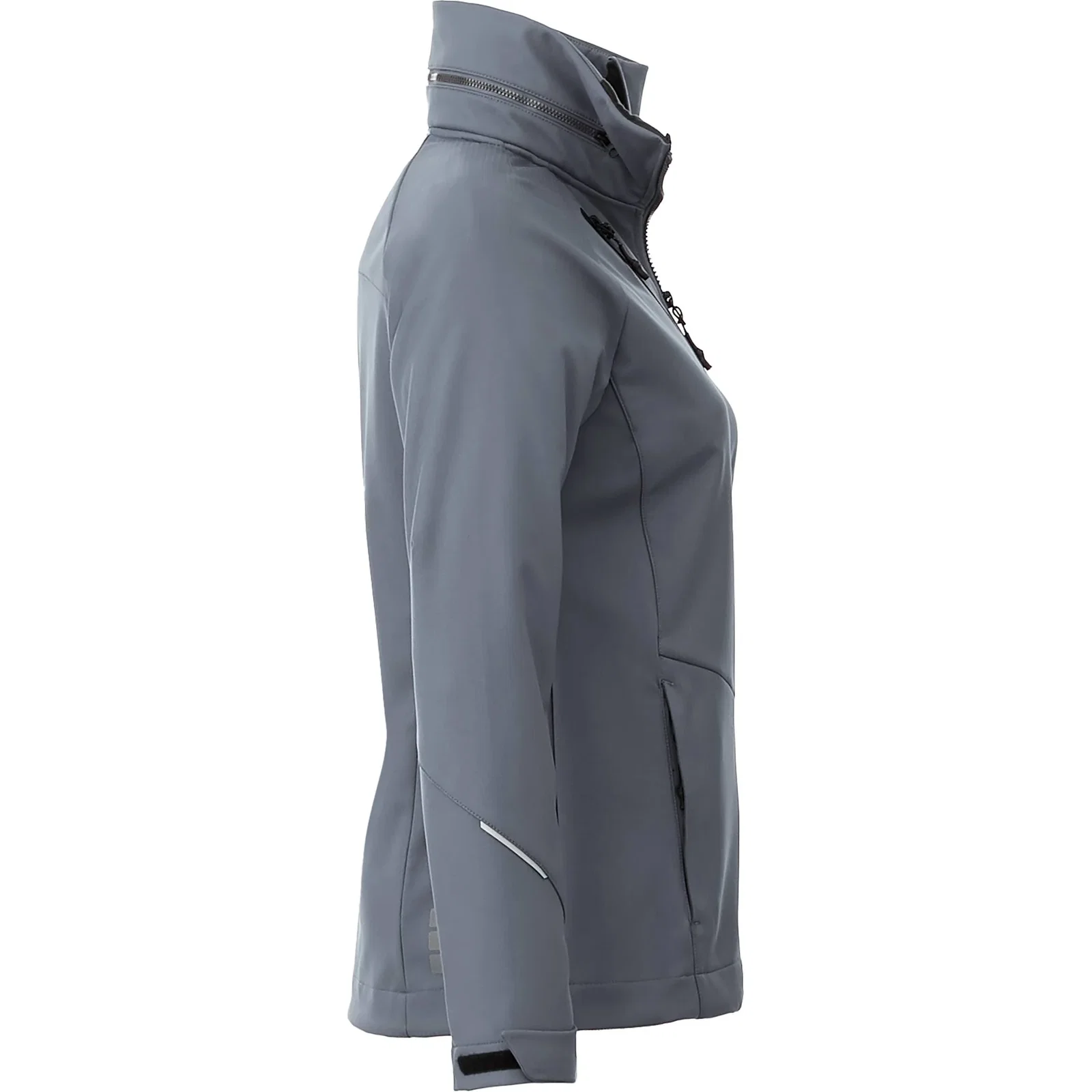 Custom Women's Waterproof Softshell Jacket with Roll-Away Hood - Peyto — view 34