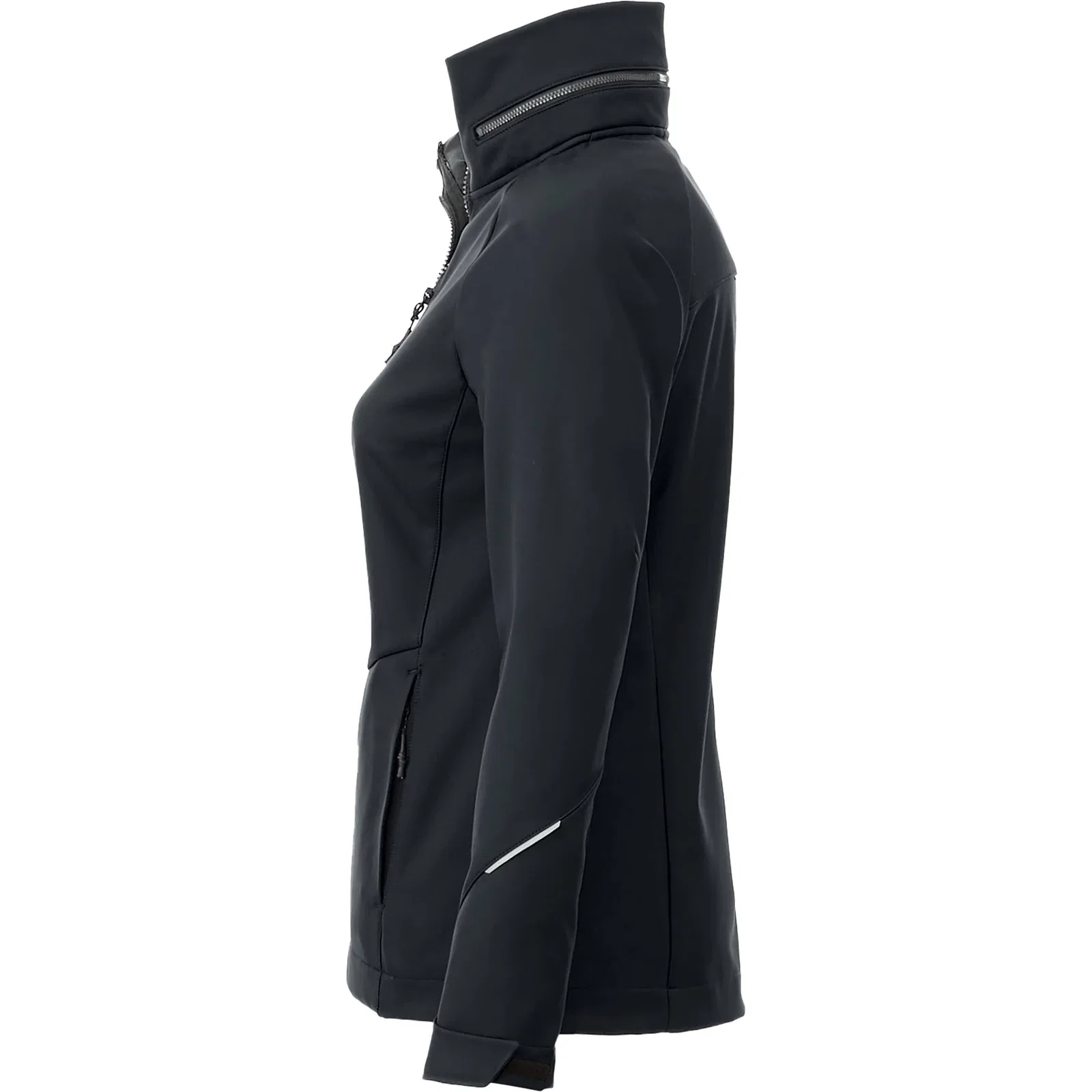 Custom Women's Waterproof Softshell Jacket with Roll-Away Hood - Peyto — view 37