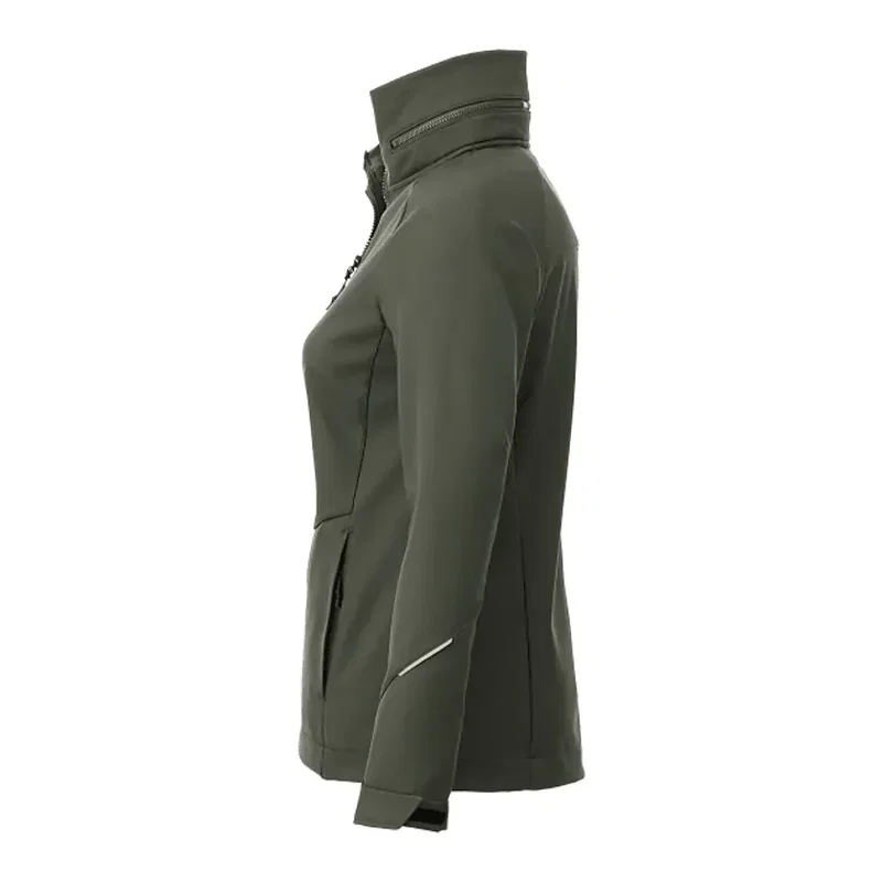 Custom Women's Waterproof Softshell Jacket with Roll-Away Hood - Peyto — view 7