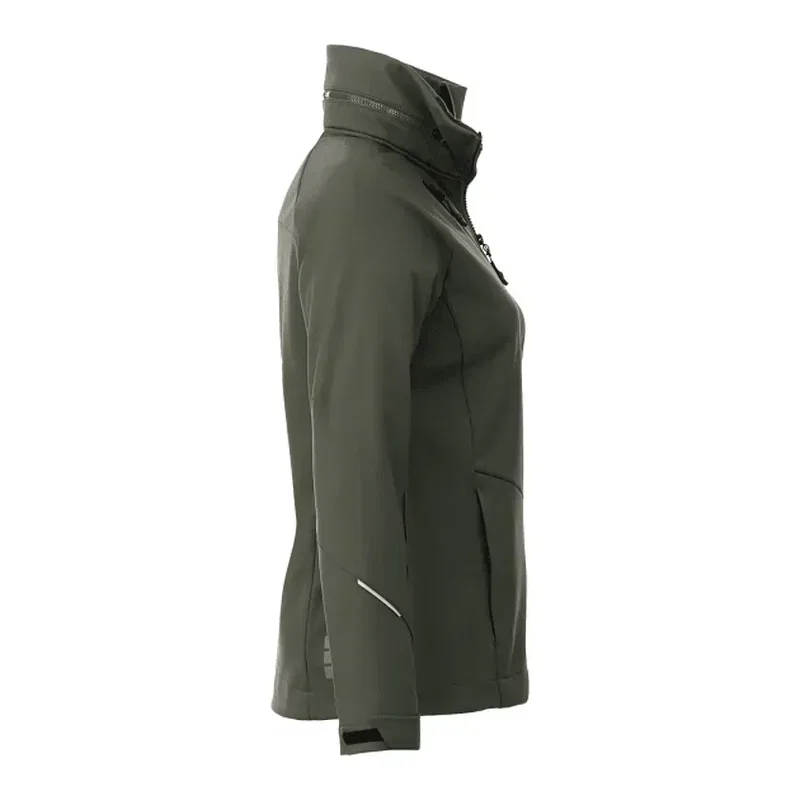Custom Women's Waterproof Softshell Jacket with Roll-Away Hood - Peyto — view 8