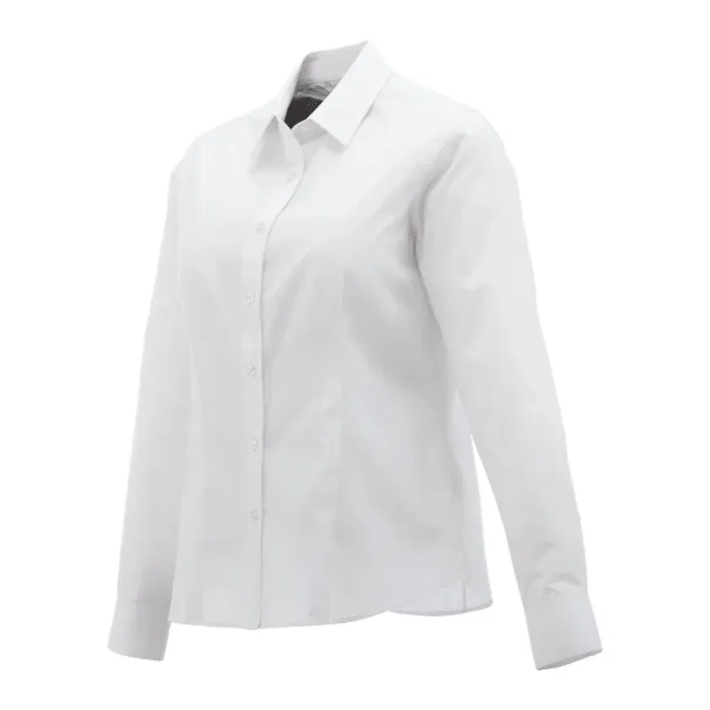 Customized Women's Preston Long Sleeve Button Up Shirt - 65% Polyester 35% Cotton — view 2