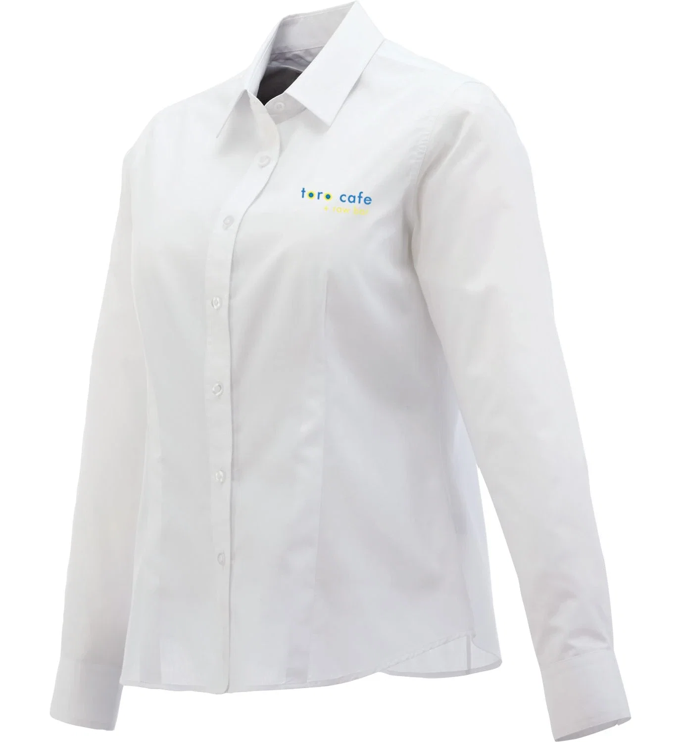 Customized Women's Preston Long Sleeve Button Up Shirt - 65% Polyester 35% Cotton — view 34