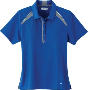 QUINN Women's Short Sleeve Polo with Contrast Collar Detail