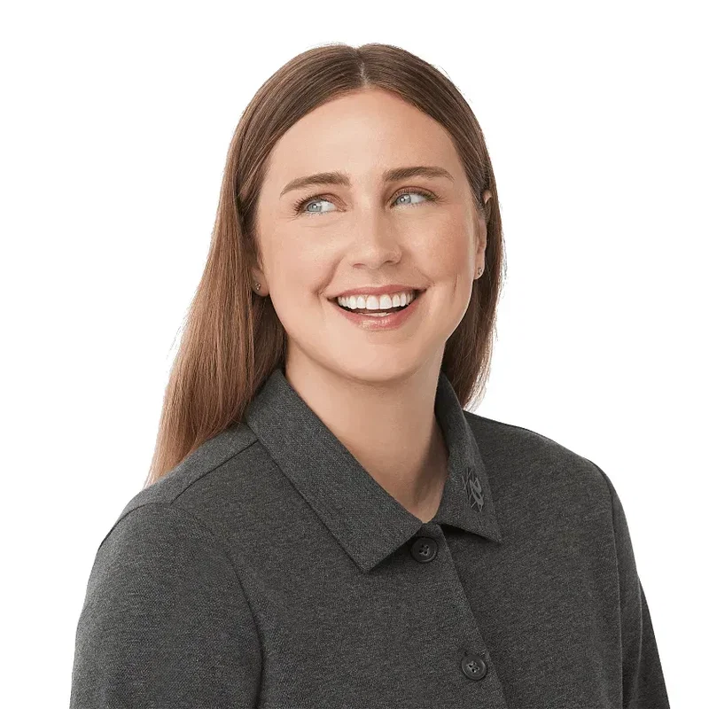 Customizable Women's Eco Knit Button Cardi — view 17