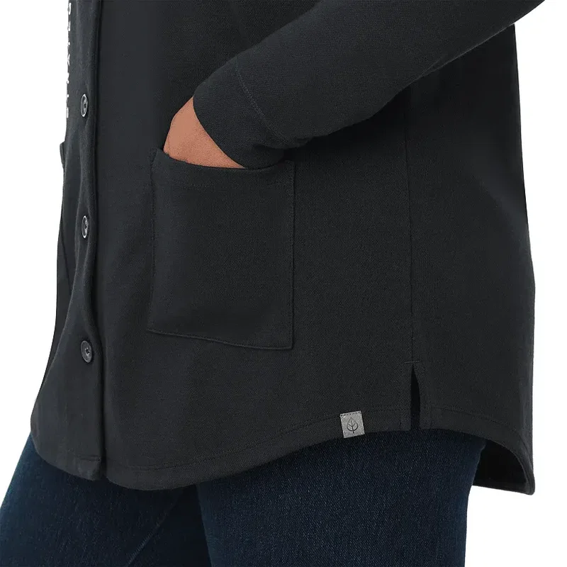 Customizable Women's Eco Knit Button Cardi — view 2