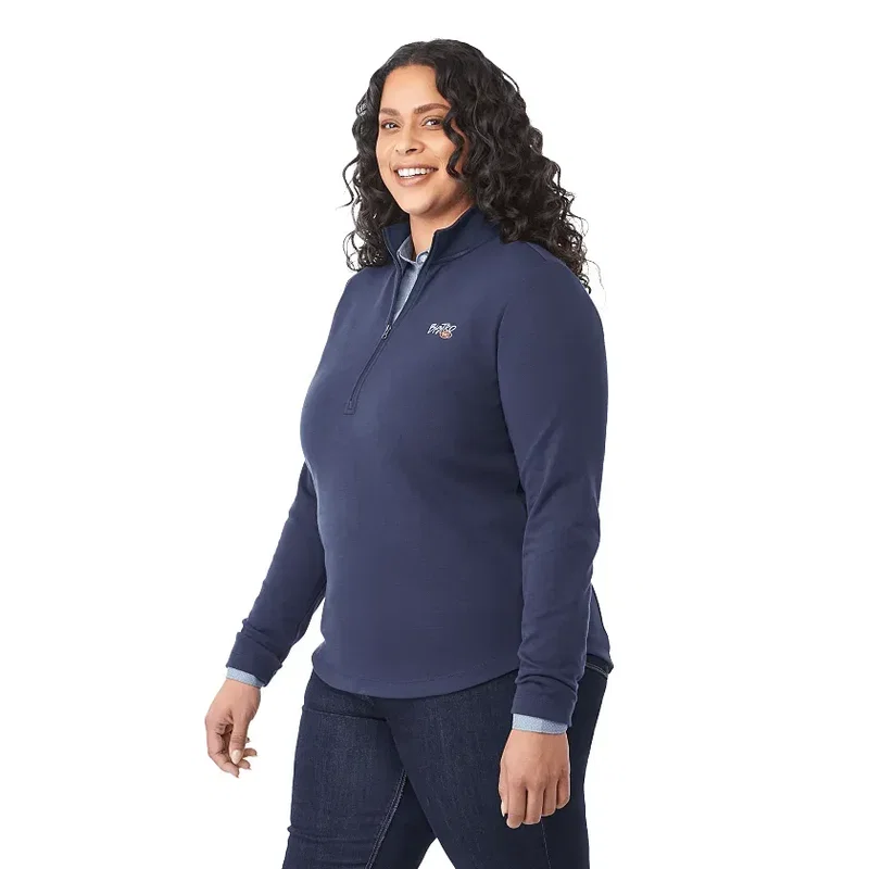 Custom Eco Knit Women's Half Zip Sweater — view 11