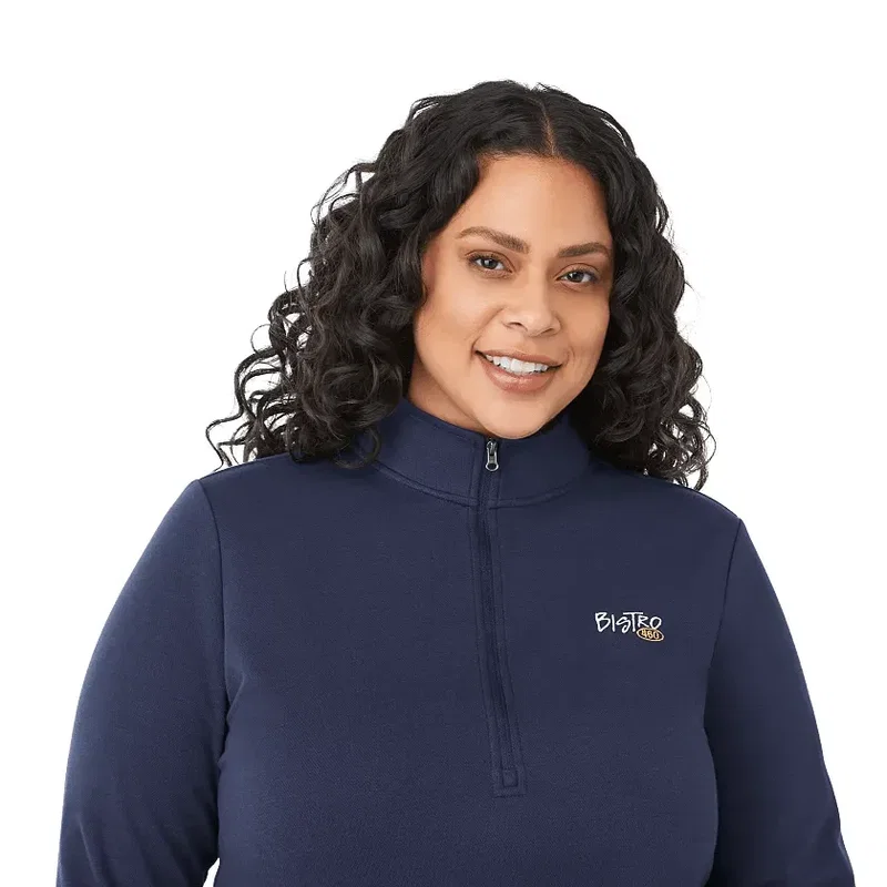 Custom Eco Knit Women's Half Zip Sweater — view 13