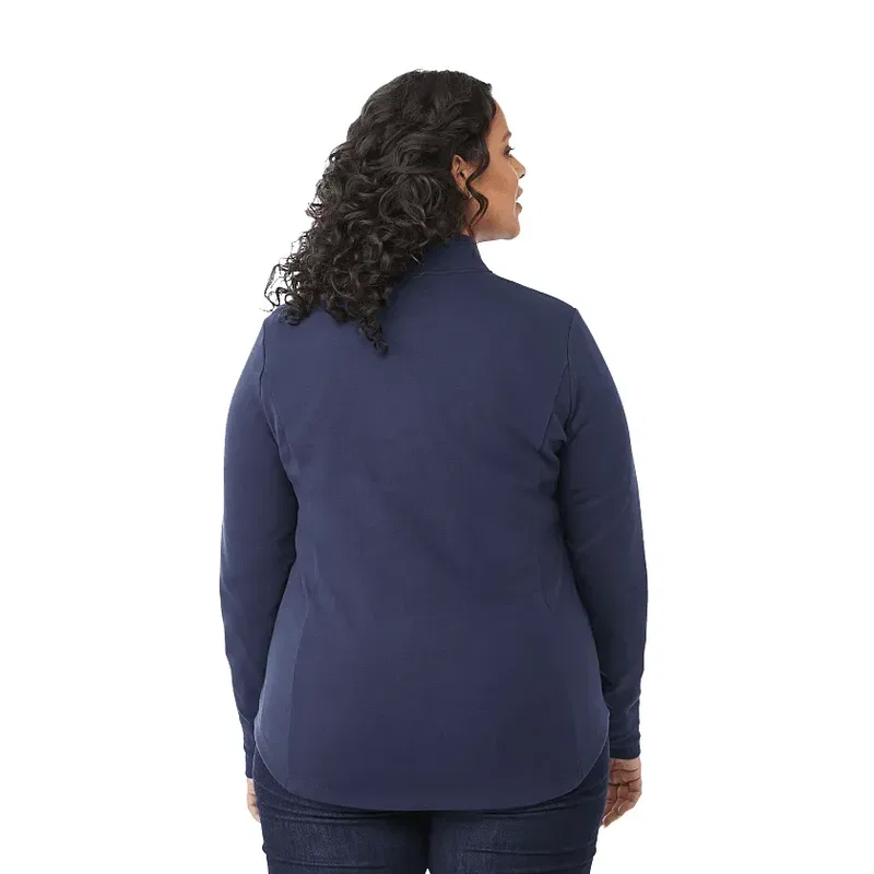 Custom Eco Knit Women's Half Zip Sweater — view 7