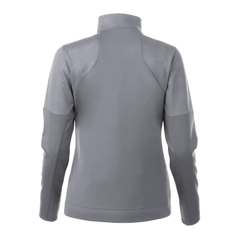 Branded Women's Full Zip Performance Jacket with Thumb Holes - Senger Knit — view 2