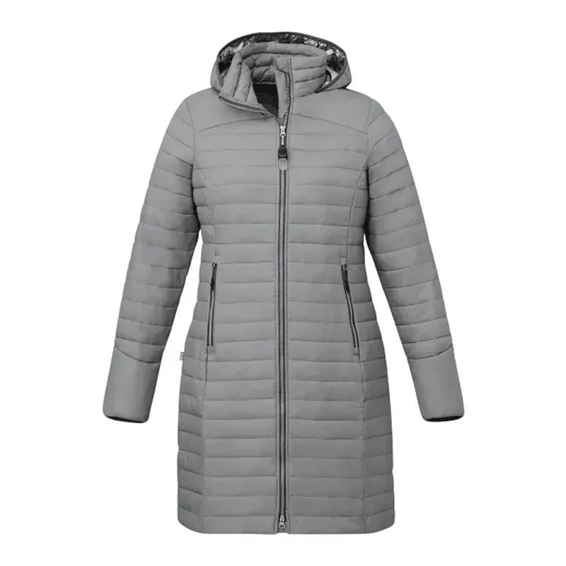 Custom Silverton Insulated Puff Jacket for Women - Long and Lightweight — view 13