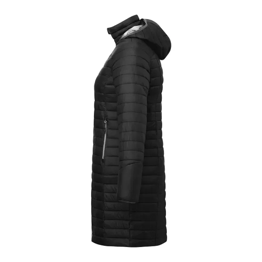 Custom Silverton Insulated Puff Jacket for Women - Long and Lightweight — view 3