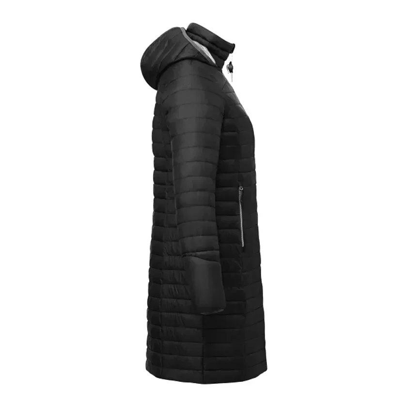 Custom Silverton Insulated Puff Jacket for Women - Long and Lightweight — view 4