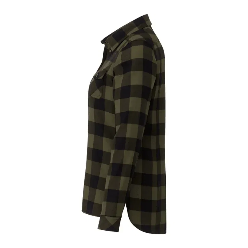 Custom Long Sleeve Women's Flannel Shirt - Roots73 Sprucelake — view 13