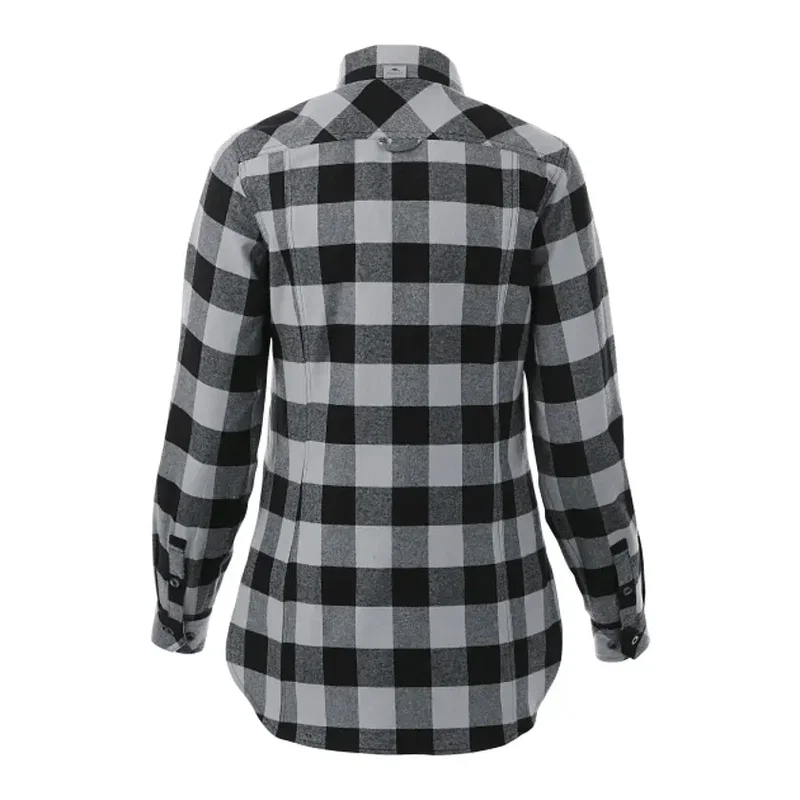 Custom Long Sleeve Women's Flannel Shirt - Roots73 Sprucelake — view 2