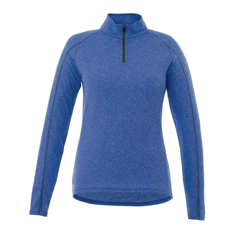 Customized TAZA Performance Knit Quarter Zip for Women with Thumb Holes — view 1