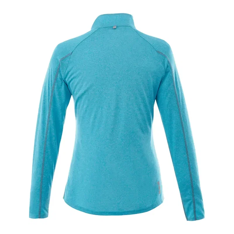 Customized TAZA Performance Knit Quarter Zip for Women with Thumb Holes — view 11