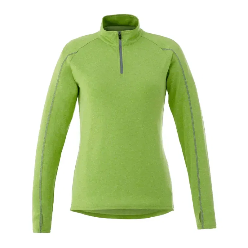 Customized TAZA Performance Knit Quarter Zip for Women with Thumb Holes — view 16