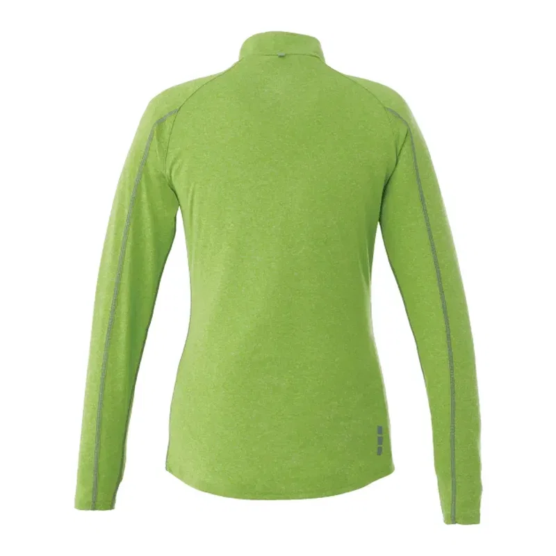 Customized TAZA Performance Knit Quarter Zip for Women with Thumb Holes — view 17