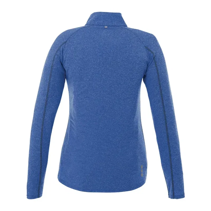 Customized TAZA Performance Knit Quarter Zip for Women with Thumb Holes — view 2