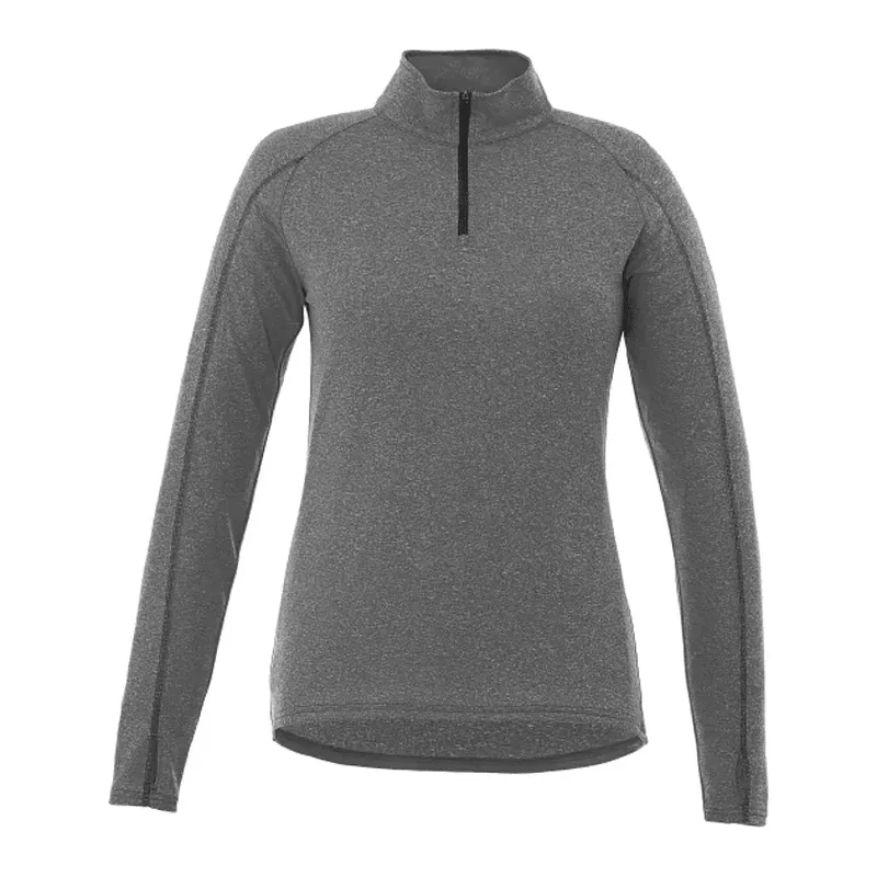 Customized TAZA Performance Knit Quarter Zip for Women with Thumb Holes — view 21