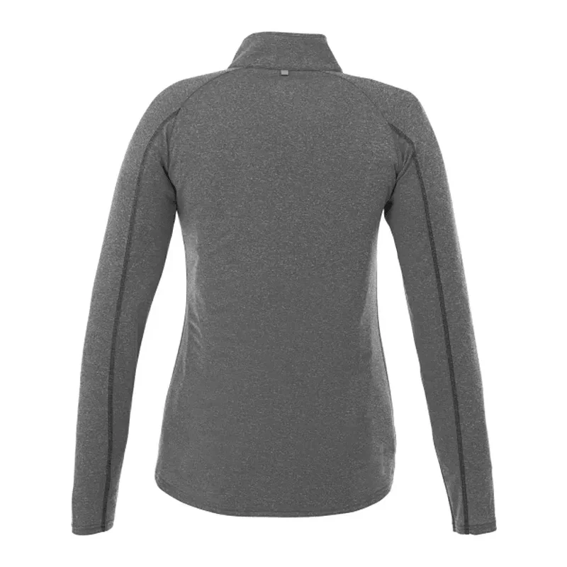 Customized TAZA Performance Knit Quarter Zip for Women with Thumb Holes — view 22