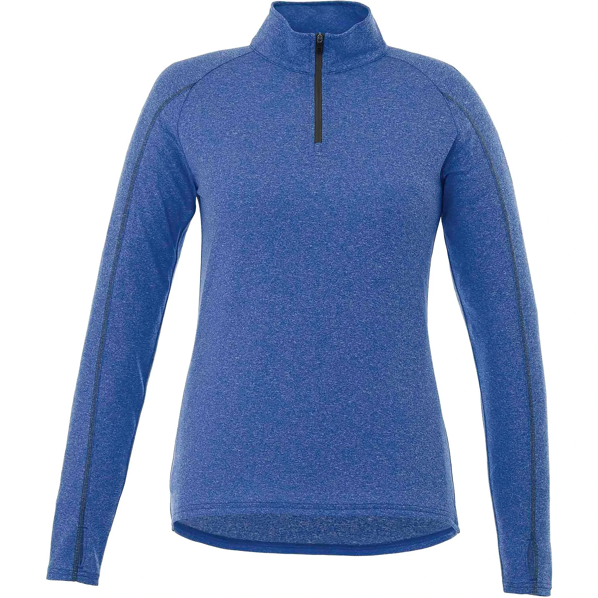 Customized TAZA Performance Knit Quarter Zip for Women with Thumb Holes — view 36