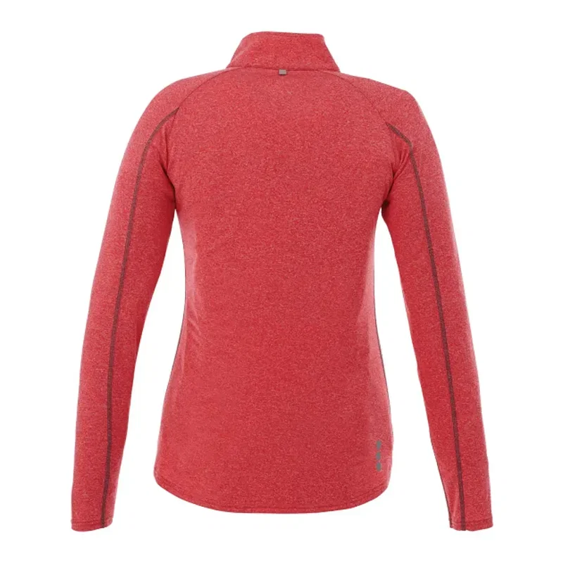 Customized TAZA Performance Knit Quarter Zip for Women with Thumb Holes — view 5
